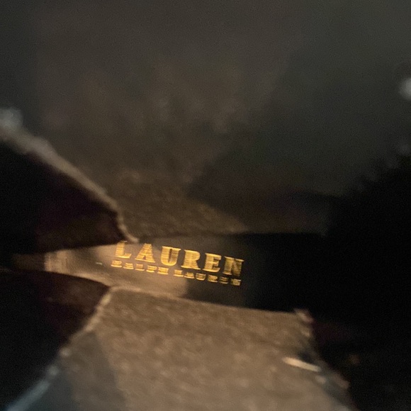 LAUREN RALPH LAUREN BLACK BOOTS SIZE 8.5B WITH 1 3/4” OF ELASTIC ON EACH SIDE VG - Picture 5 of 11